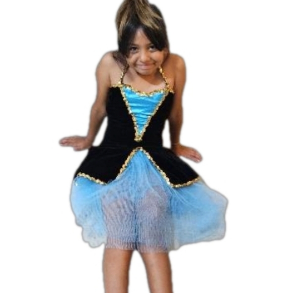 Hand Crafted Upcycled Bailarina Tutu Dress Jumpsuit Halloween Costume Blue Large - Picture 5 of 16